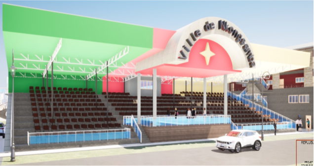 CONSTRUCTION DE LA TRIBUNE OFFICIELLE DE NKONGSAMBA