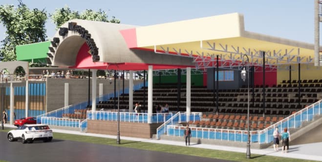 CONSTRUCTION DE LA TRIBUNE OFFICIELLE DE NKONGSAMBA